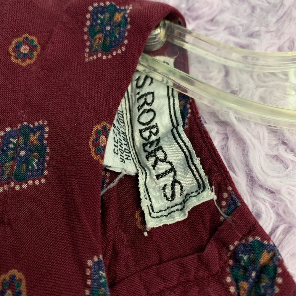 Patterned Maroon Romper - image 4